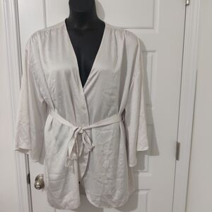 Victoria's Secret “Bride” Rhinestone Satin Luxe Short Robe White M/L - NWT